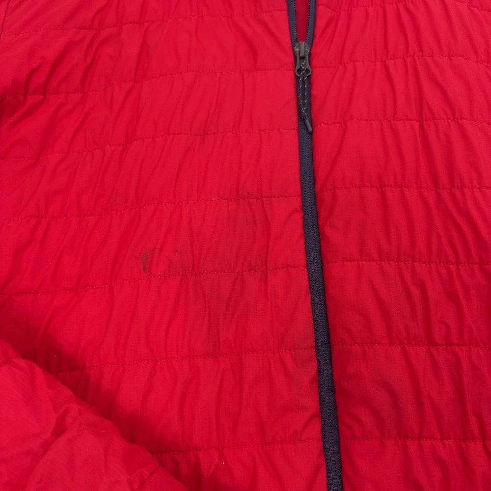 Icebreaker Jacket Mens XL Red Merino Wool Quilted Hooded Puffer Gorpcore Outdoor